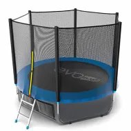 Батут c защитной сеткой EVO JUMP External 10ft (Blue) с внешней сеткой и лестницей + нижняя сеть