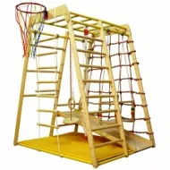 Домашний спортивный комплекс Вертикаль "Весёлый малыш" WOOD Горка фанерная